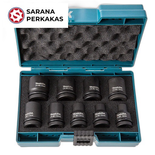 MAKITA Socket 1/2 Inch With O-Ring and Pin Fixing D-41517 SET (9PCS)