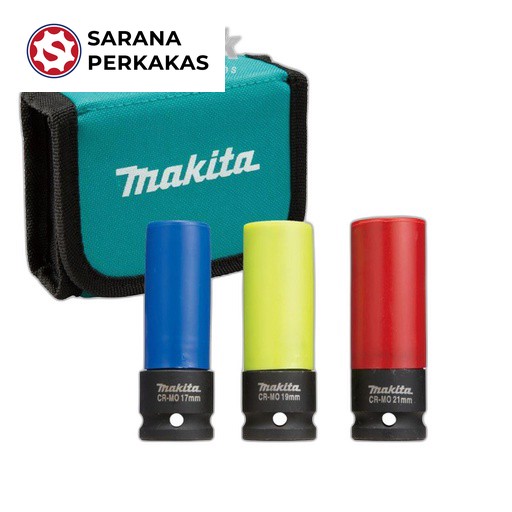 MAKITA Socket 1/2 Inch CR-MO E-12354 SET (3PCS)
