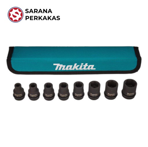 MAKITA Socket 1/2 Inch CR-MO E-02989 SET (8PCS)