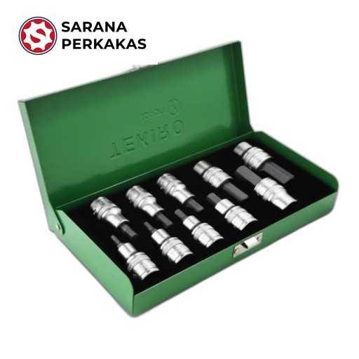 TEKIRO 1/2 inch DR. Hex Bit Socket Set Kunci Sock L Set 10 pcs