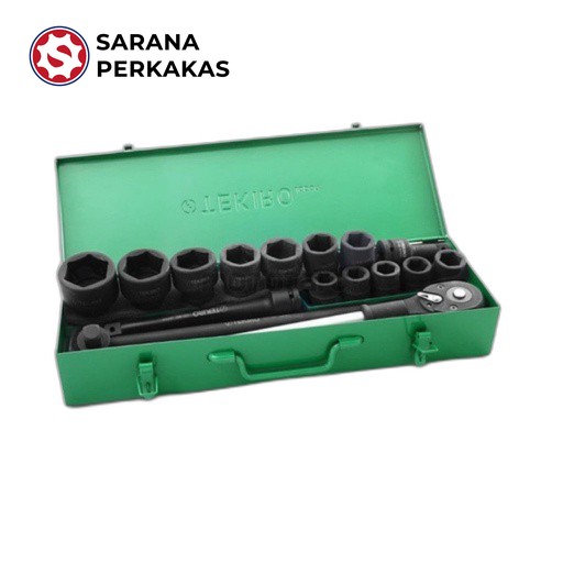 TEKIRO 3/4 inch DR. Hand Socket Set Impact Kunci Sock Impact 17 pcs (Besi) 21-50mm (6PT)