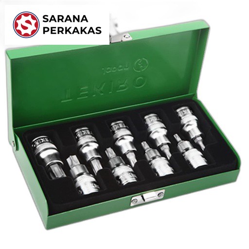 TEKIRO 1/2 inch DR. Star Bit Socket Set Kunci Sock Bintang Set 9 pcs