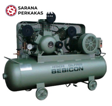 Hitachi Bebicon Kompresor (Air Compressor) Oil Free - Automatic 3.7OP-9.5G5A (5HP/3.7KW/3Phase)