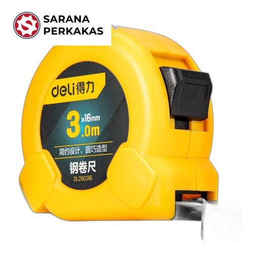 Deli Measuring Tape / Meteran Tukang Panjang 3 Meter Kuat DL280316 (12 PCS)