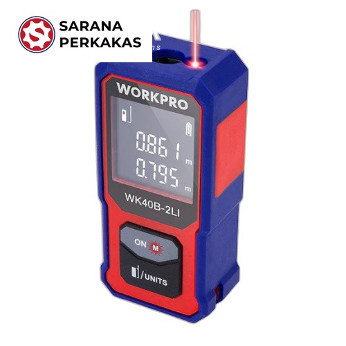 WORKPRO 40M(135FT) RECHARGEABLE LASER DISTANCE MEASURE WP267001