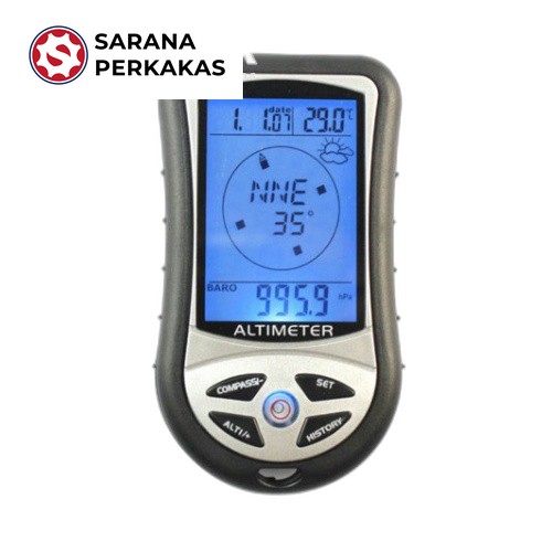 Mini 8 in1 LCD Digital Altimeter Barometer Thermo Compass Weather