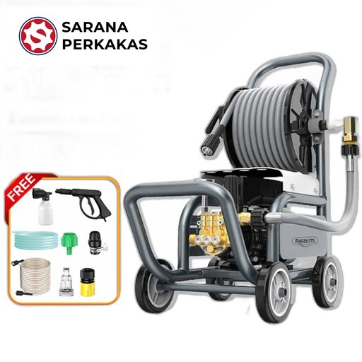 REAIM Jet Cleaner 500Bar 800W Alat Cuci Motor High Pressure Washer Mesin Steam Motorcycle Jet Cleaner Mobil Electric High Pressure
