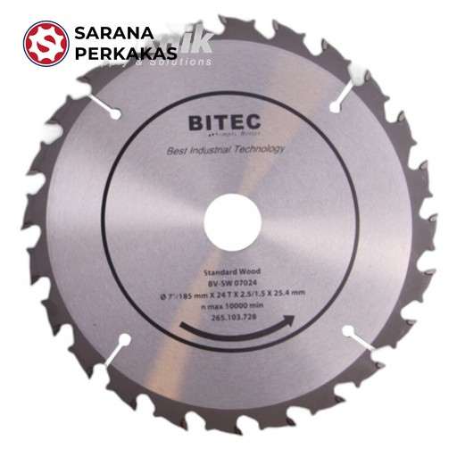 BITEC Circular Saw Blade Standard For Wood BV-SW 08040 205mm x 40 T x 2.5/1.5 x 30mm
