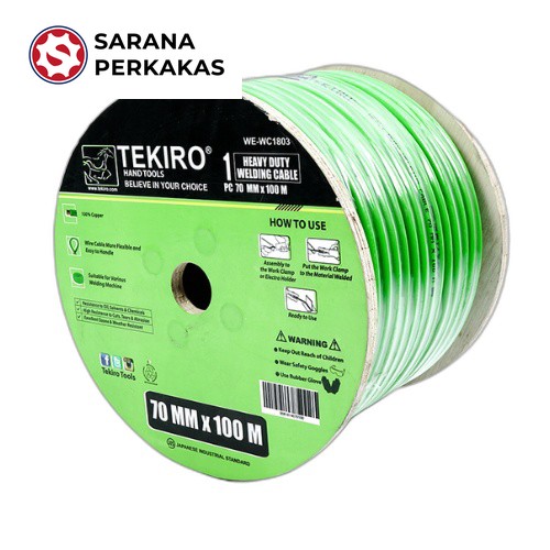 TEKIRO Heavy Duty Welding Cable/Kabel Las 95mm (50m) WE-WC1903