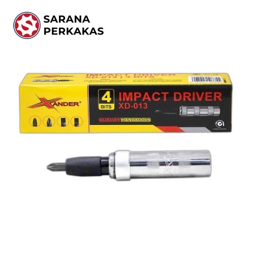 XANDER OBENG KETOK BESI IMPACT DRIVER 4 BITS XD-013 XANDER