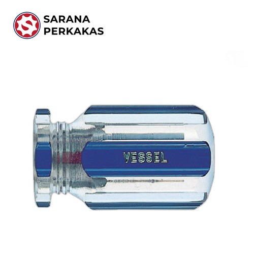 VESSEL Crystaline Stubby Screwdriver