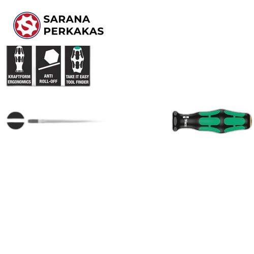 Wera Obeng Minus 0.5 x 3.0 x 150 mm S/D for Slotted Screws 05008008001