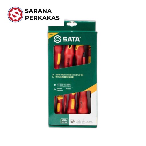 SATA 7PC VDE INSULATED SCREWDRIVER SET