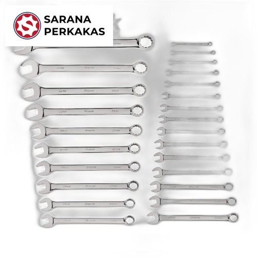 SNAP-ON 12-Point Metric Flank Drive Combination Wrench Set 25 Pcs (8mm-36mm)