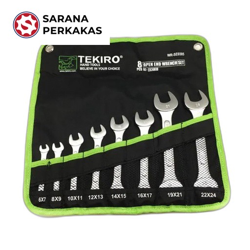 TEKIRO Open end Wrench Set Kunci Pas Set 8 PCS (6-24mm)