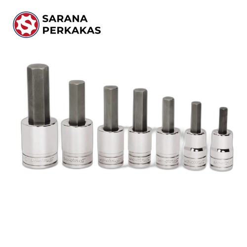 SNAP-ON 1/2 Inch Drive SAE Hex Bit Standard Socket Driver Set 7 Pcs (5/16 Inch - 3/4 Inch)