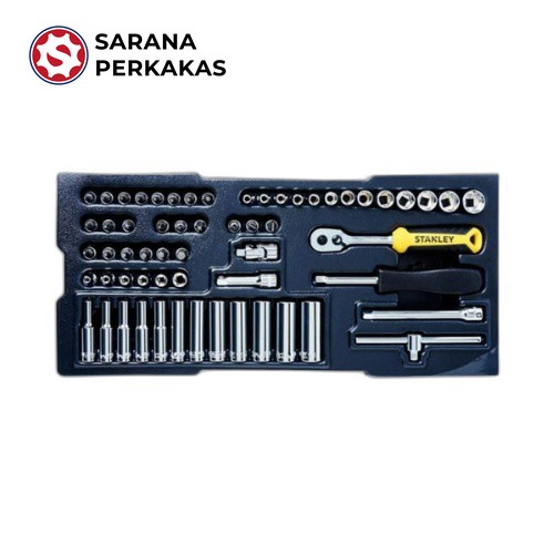 STANLEY METRIC SOCKET MODULE WITH TOOL CASE 60 PCS 1/4 INCH