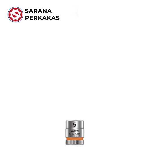 Wera Zyklop bit socket with 1/4 Inch drive holding function 8740 A HF Hex-Plus 5,0 x 100 mm